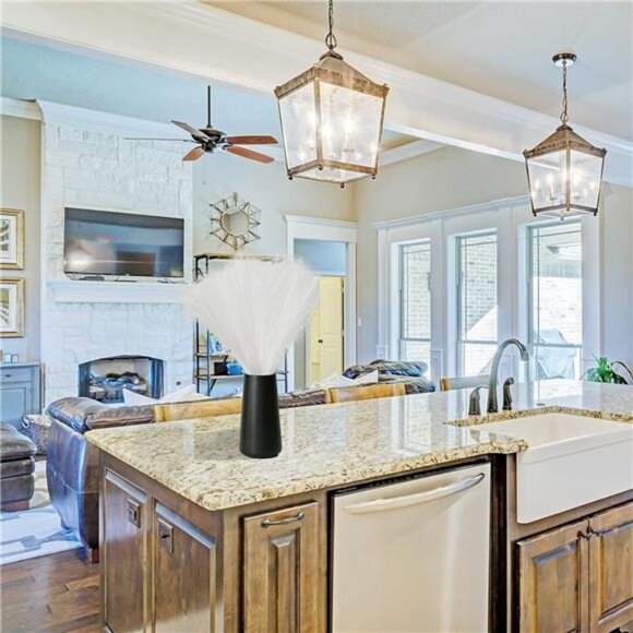 20pcs White Silk Pampas Grass Artificial Fake Flowers 18" for Mother's Day - Picture 5 of 7